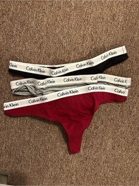 Calvin Klein Thong Bottoms - Black, Gray, Red
